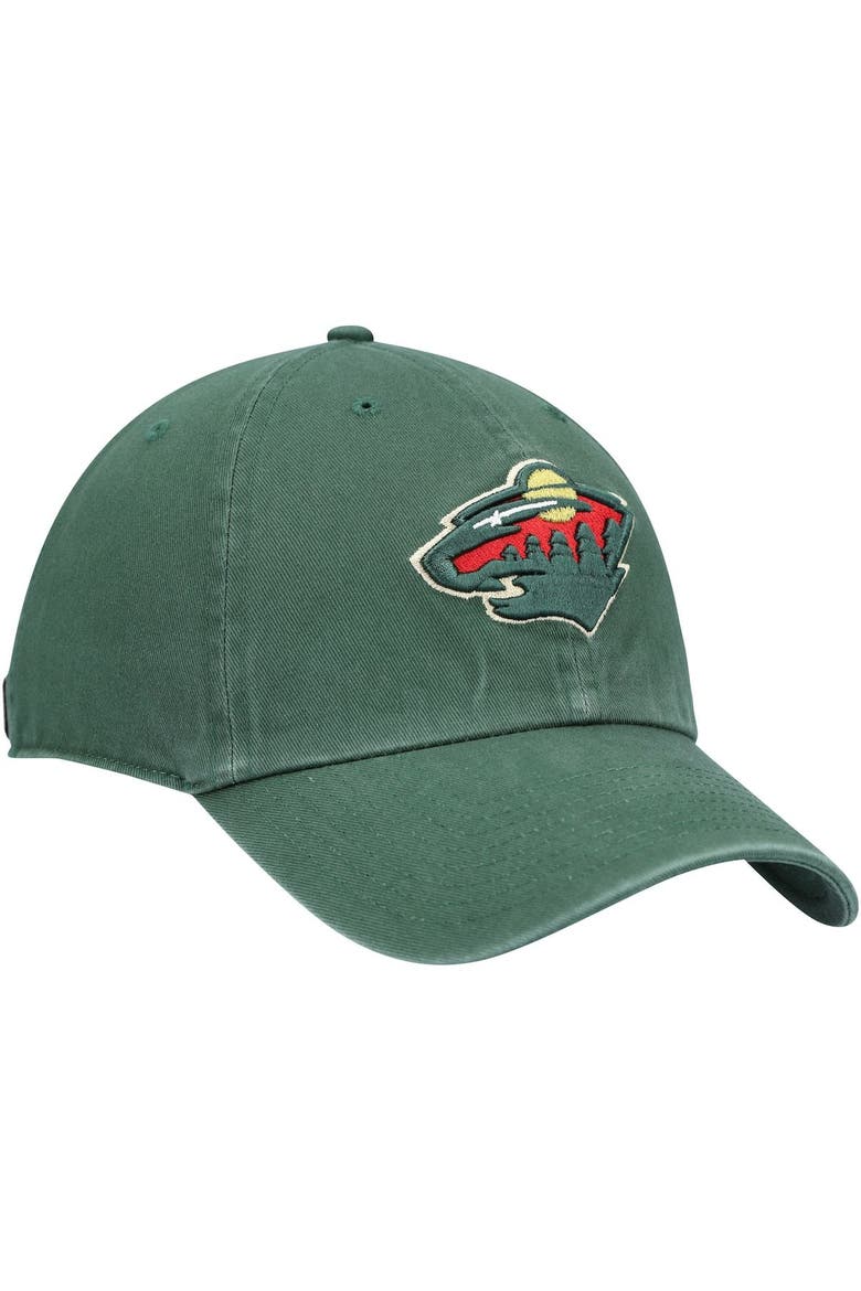 Men's '47 Green Minnesota Wild Team Clean Up Adjustable Hat, Alternate, color, Green