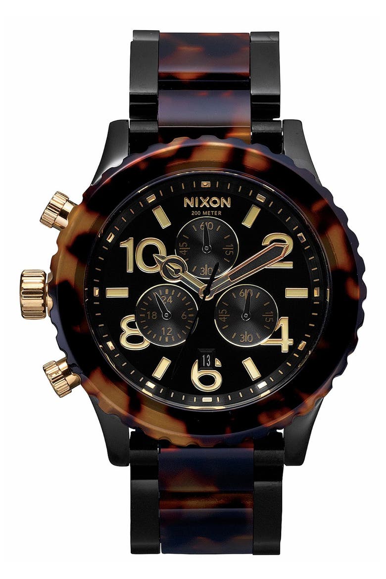 'The 42-20 Chrono' Watch, 42mm, Main, color, BLACK/TORT