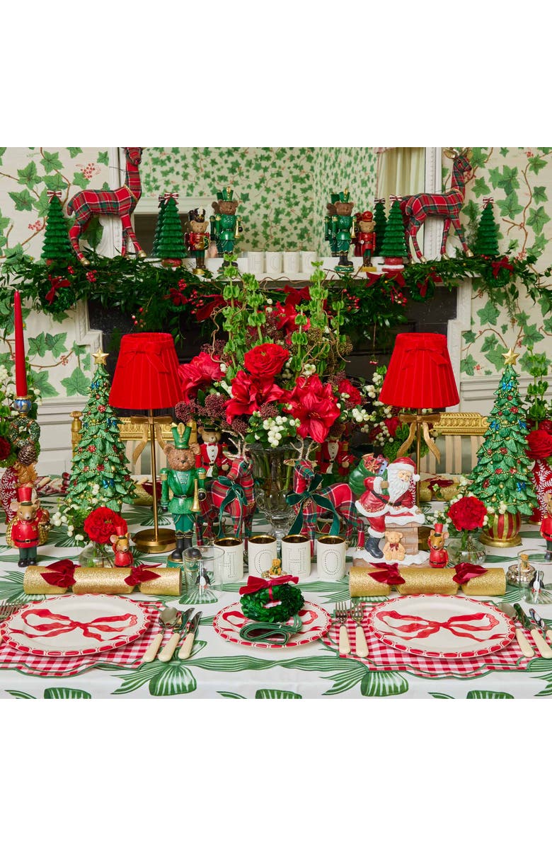 Mrs. Alice Felix Red & Green Gingham Napkins, Alternate, color, Red