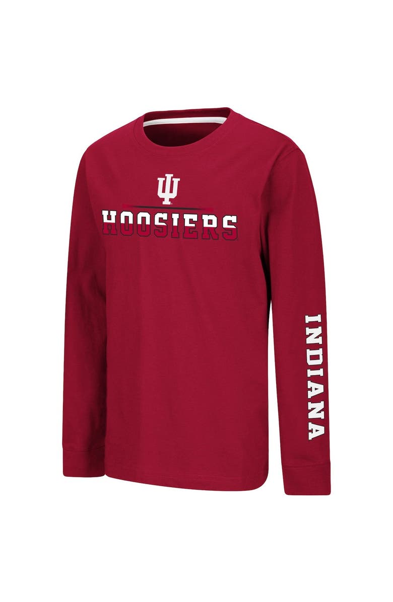 COLOSSEUM Youth Colosseum Crimson Indiana Hoosiers Two-Hit Long Sleeve T-Shirt, Alternate, color, 