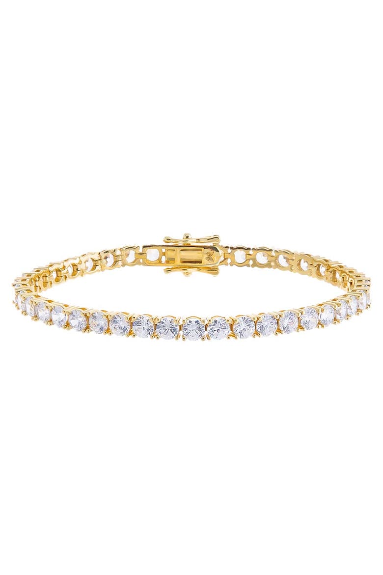 Classic Tennis Bracelet, Main, color, Gold - 6.5IN/4MM