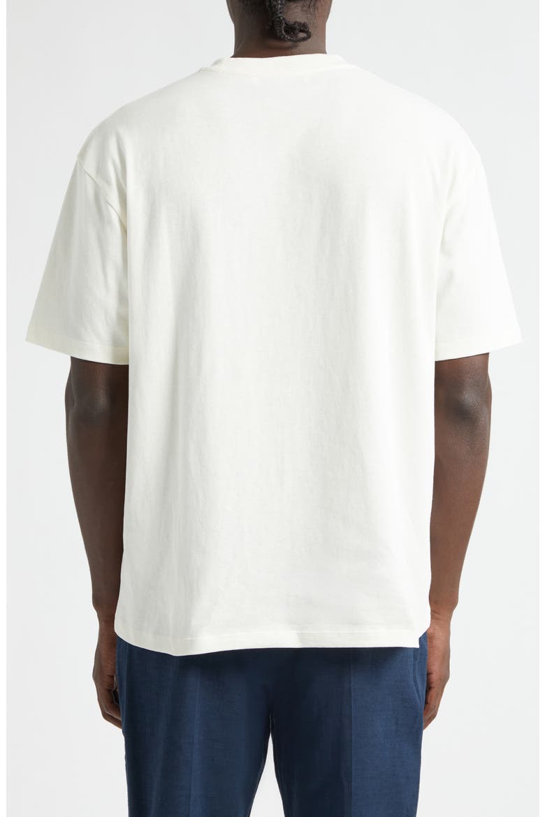 Pigment Dyed Cotton Logo T-Shirt, Alternate, color, OFF-WHITE