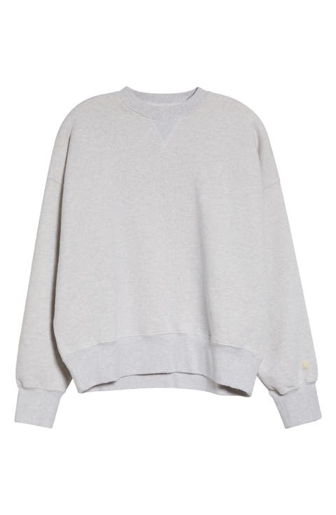 Gender Inclusive Star Oversize Distressed Crewneck Sweatshirt