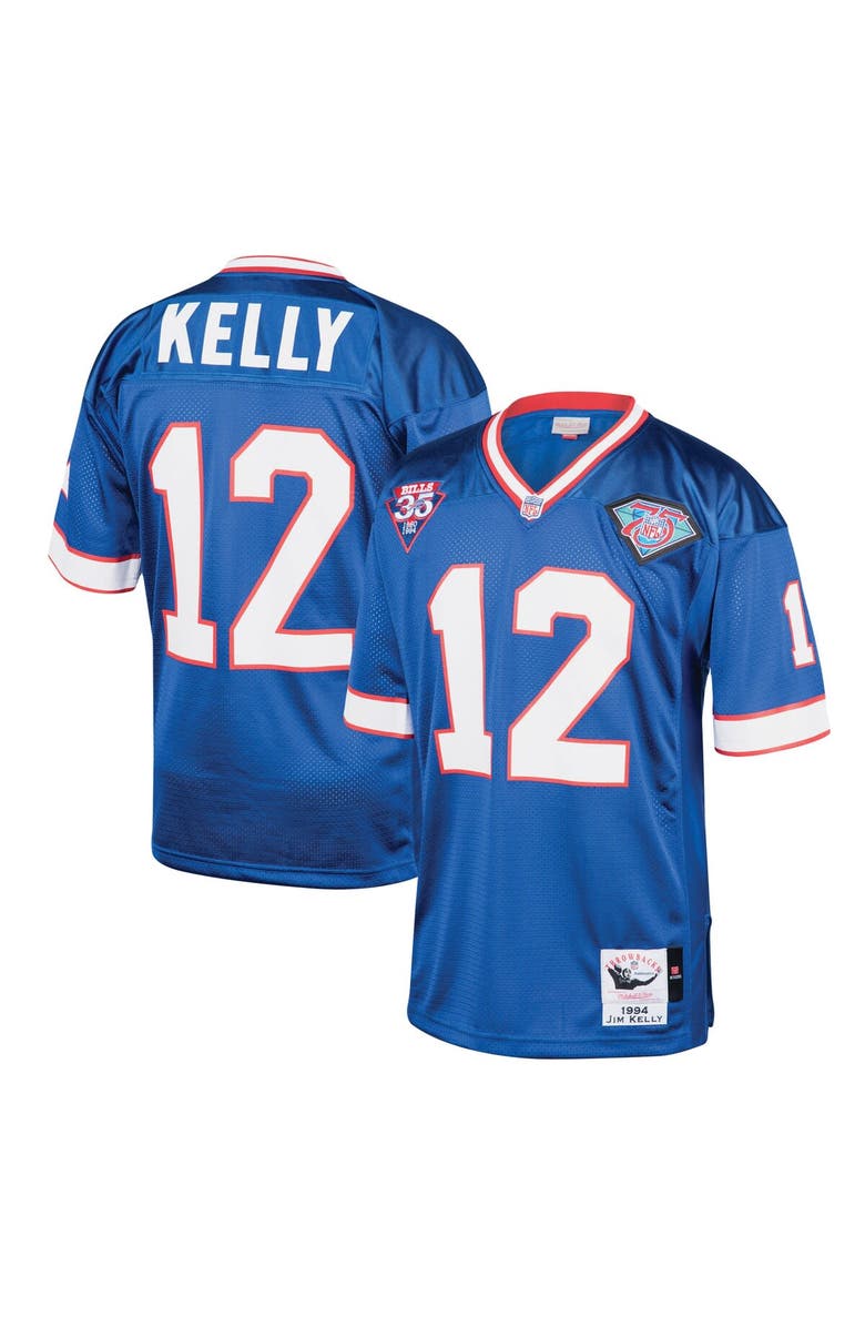 Mitchell & Ness Men's Mitchell & Ness Jim Kelly Royal Buffalo Bills 1994 Authentic Throwback Retired Player Jersey, Main, color, Royal