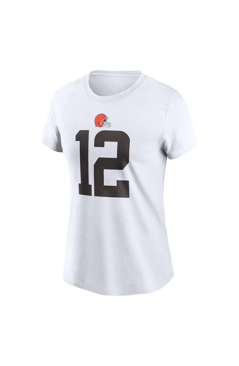 Nike Women's Nike Shedeur Sanders White Cleveland Browns 2025 NFL Draft Name & Number T-Shirt, Alternate, color, White