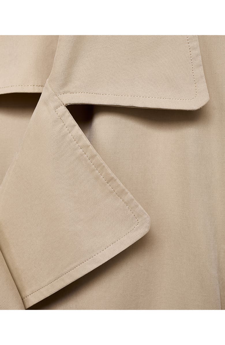 MANGO TEEN Classic Belted Trench Coat, Alternate, color, Beige