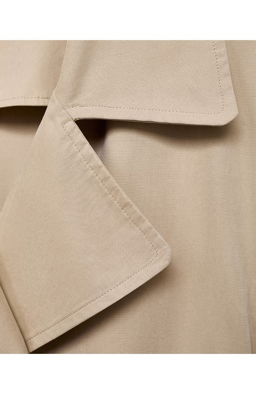 Mango Teen Classic Belted Trench Coat In Neutral