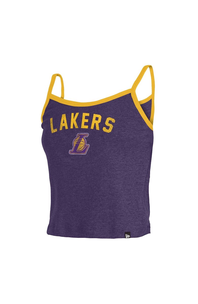 New Era Women's New Era Purple Los Angeles Lakers Spaghetti Strap Tank Top, Alternate, color, 