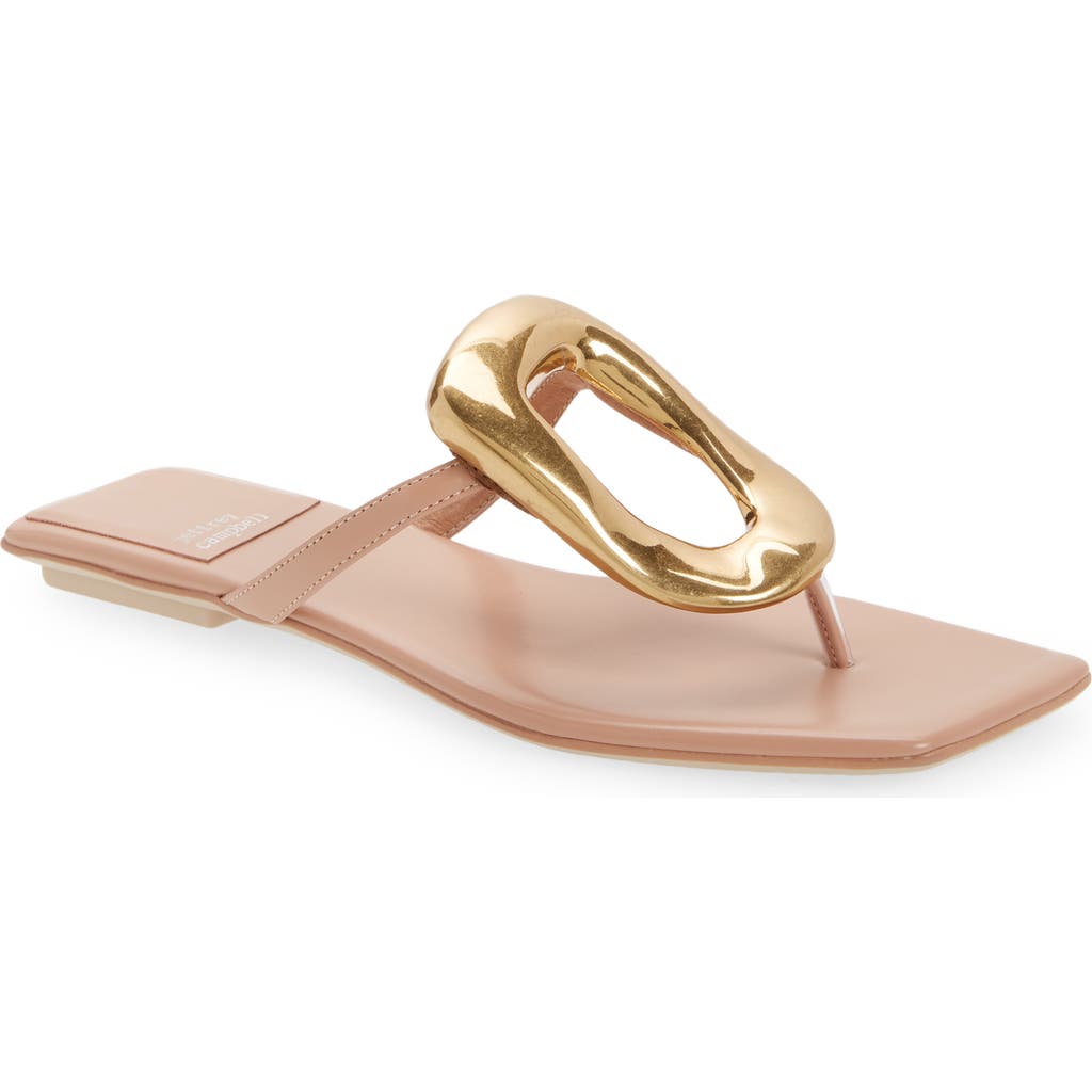 Jeffrey Campbell Linques-j Embellished T-strap Flat Jelly Sandals In Multi
