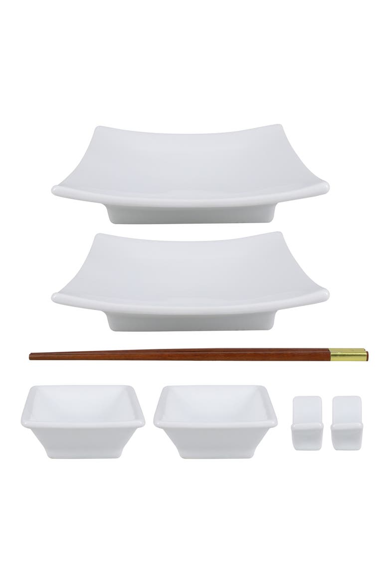 Sushi 2 Go 8-Piece Porcelain Sushi Set, Alternate, color, WHITE