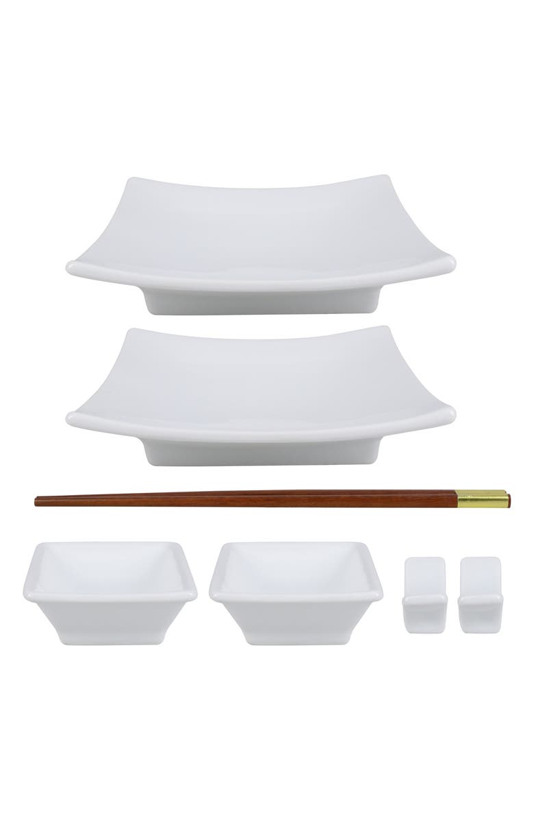 BIA Cordon Bleu Sushi 2 Go 8-Piece Porcelain Sushi Set, Alternate, color, White