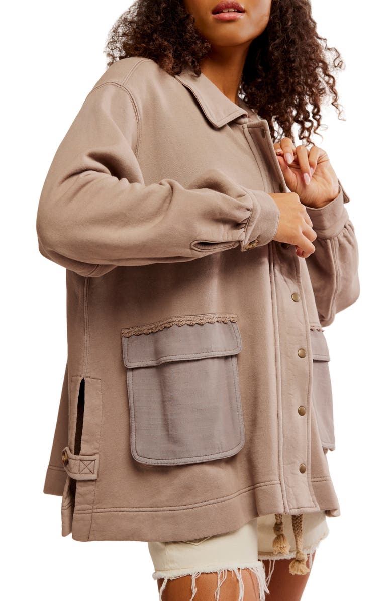 Free People Alexa Water Repellent Jacket, Alternate, color, Dusted Cocoa