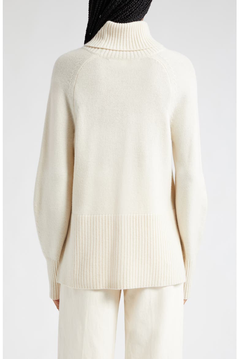 Lerato High-Low Cashmere Turtleneck Sweater, Alternate, color, IVORY