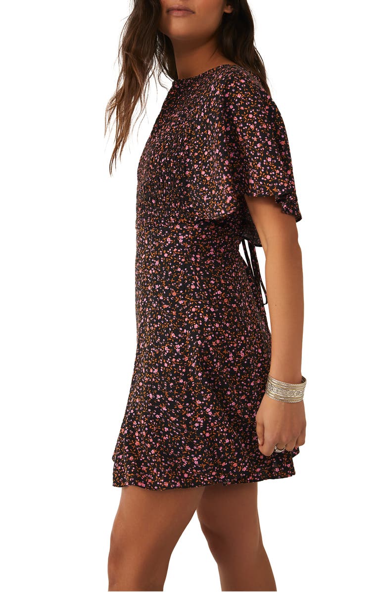 Free People Florence Tie Back Minidress, Alternate, color, Evening Combo