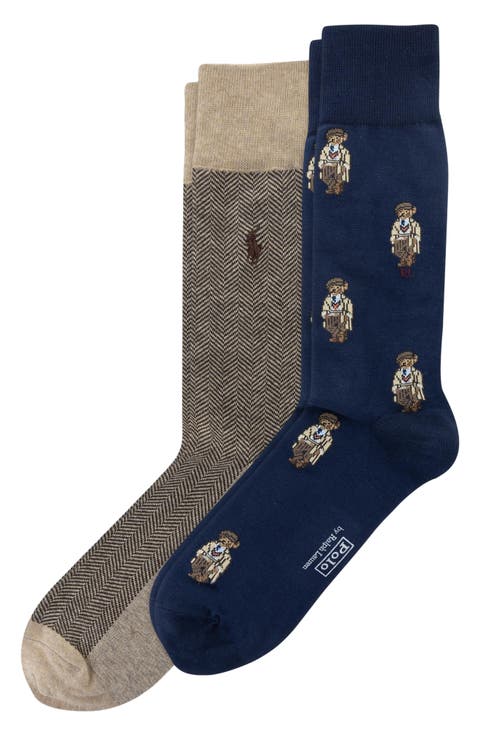 Assorted 2-Pack Mini Bears Crew Socks