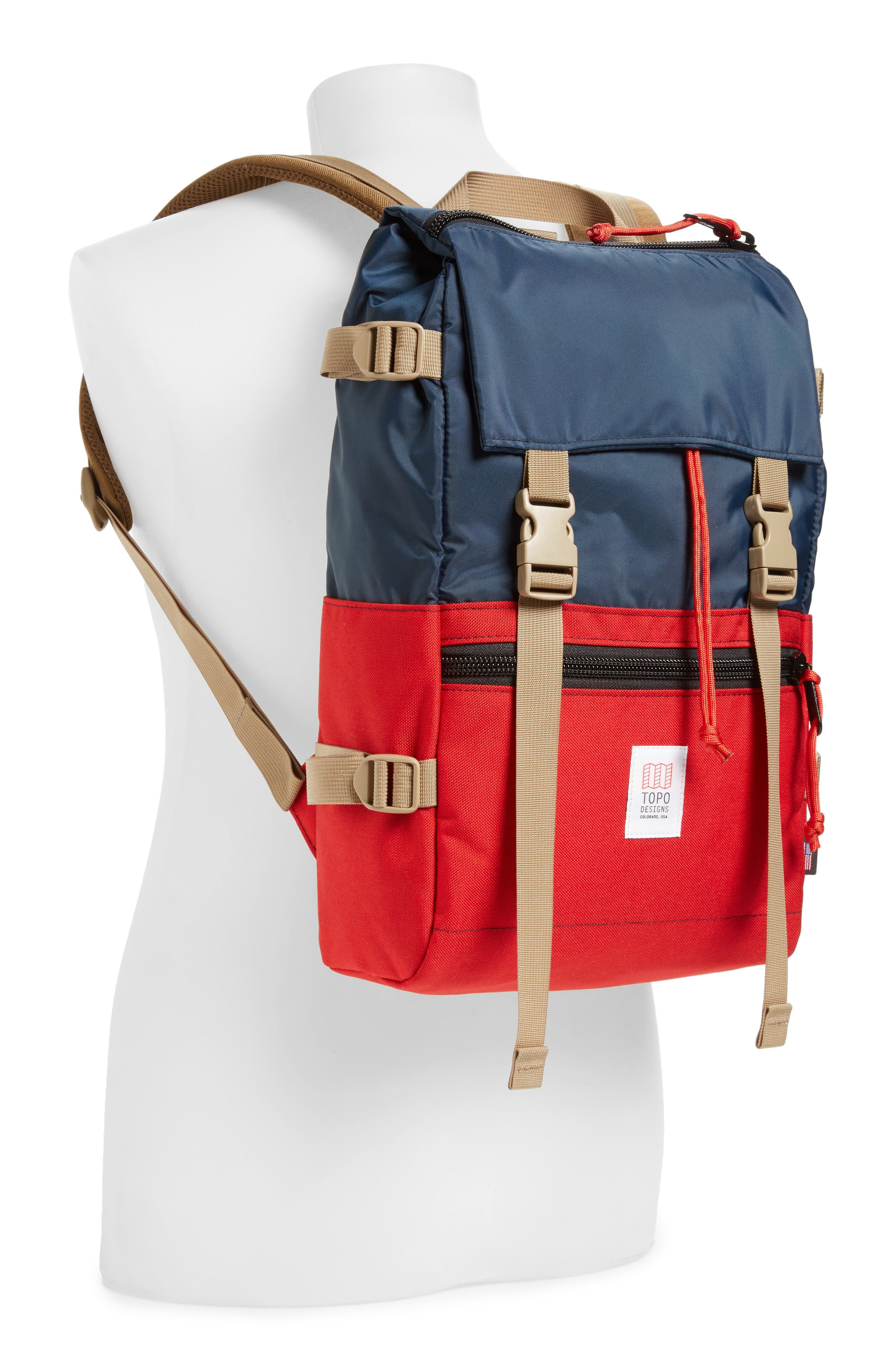 'Rover' Backpack, Alternate, color, NAVY/ RED