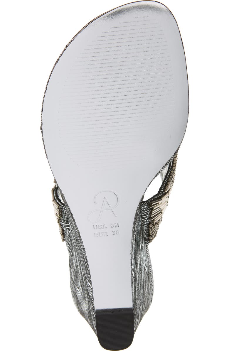 Adrianna Papell Coco Beaded Wedge Sandal, Alternate, color,
