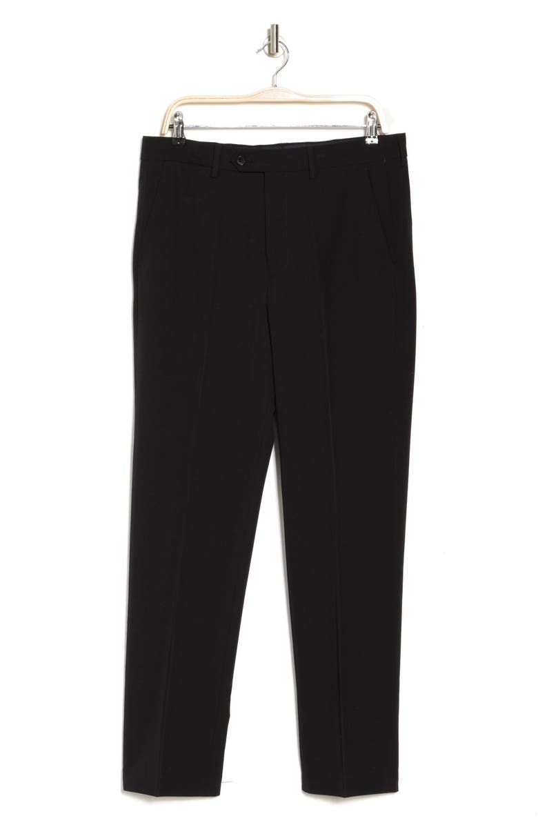 Nautica Solid Flat Front Trouser, Alternate, color, Black