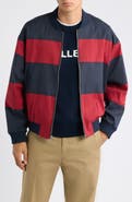 ROWING BLAZERS Striped Cotton Bomber Jacket