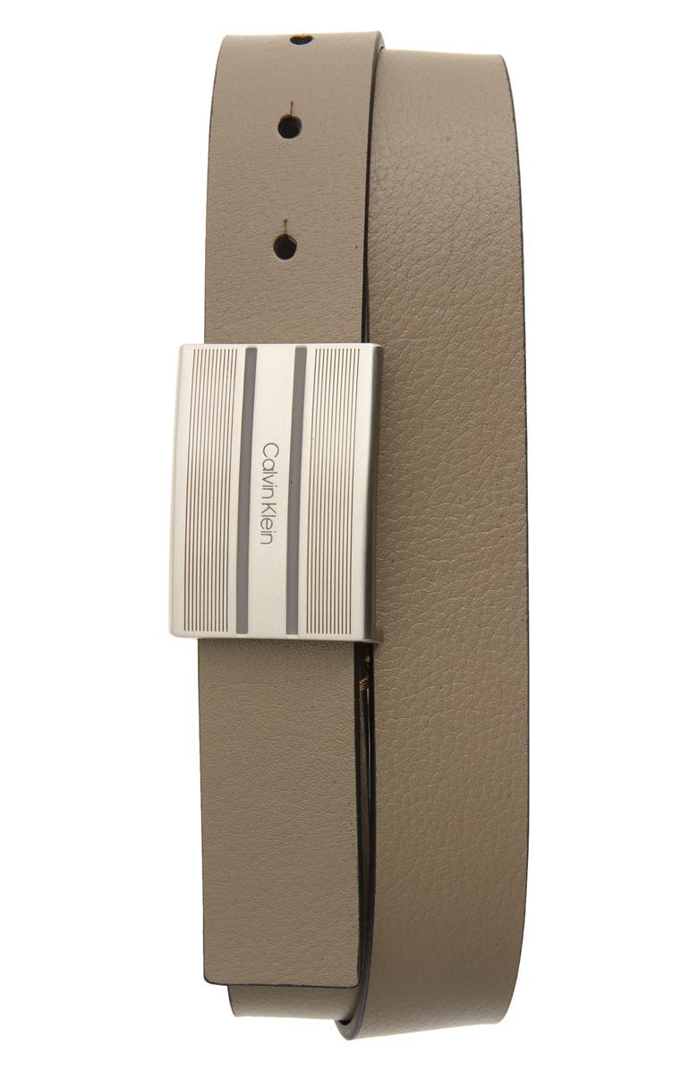 Calvin Klein Faux Leather Belt, Main, color, 