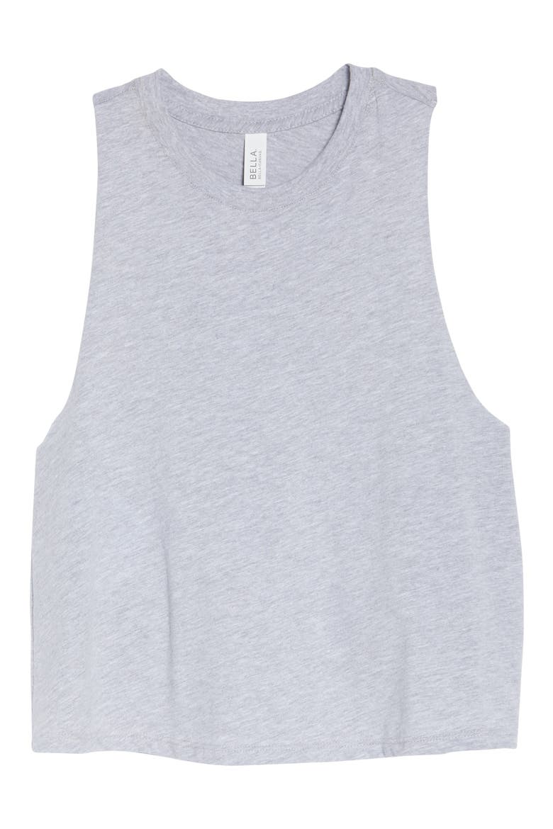 Racerback Crop Tank, Alternate, color, ATHLETIC HEATHER