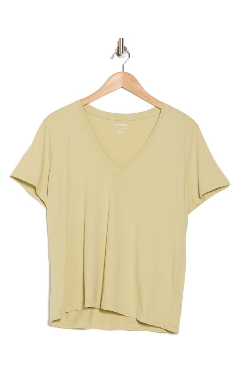 Madewell Softfade V-Neck Tee, Alternate, color, Pale Lichen