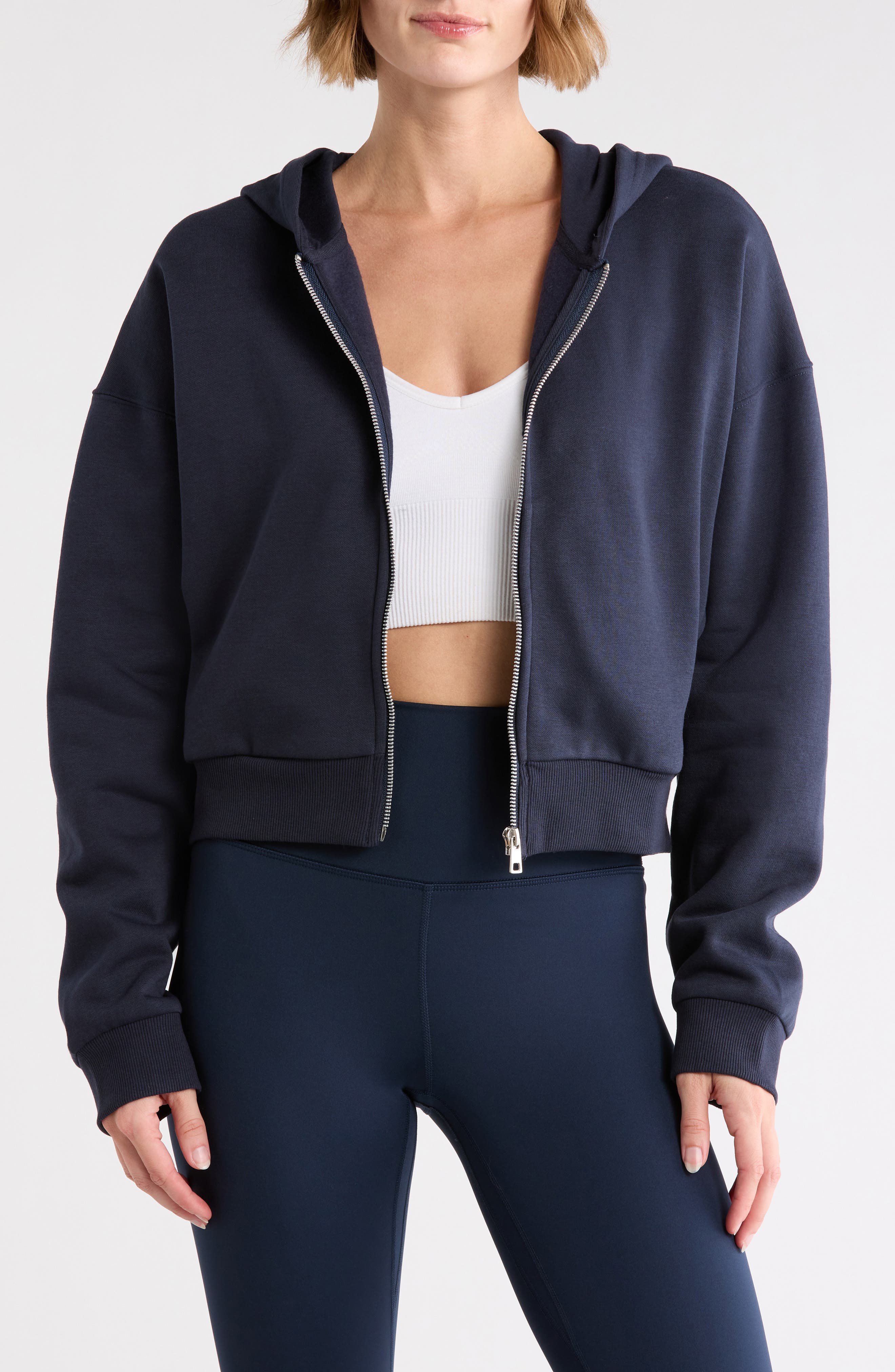 Odessa Full Zip Cropped Hoodie