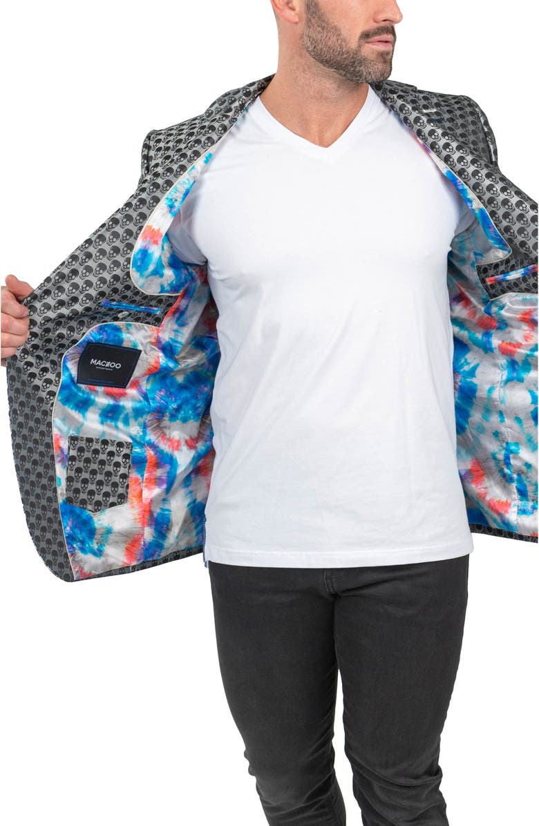 Maceoo Skull Sport Coat, Alternate, color, Grey