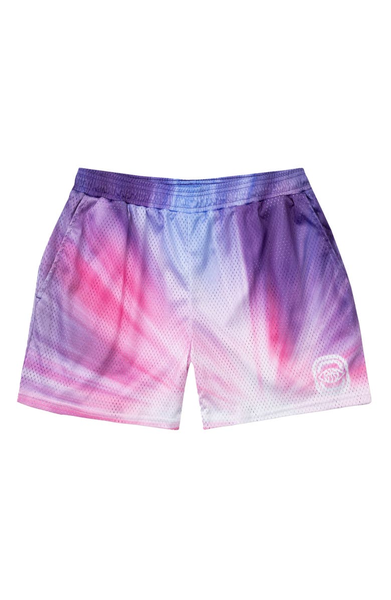 OVERTIME Motion Blur Mesh Shorts, Main, color, Pink