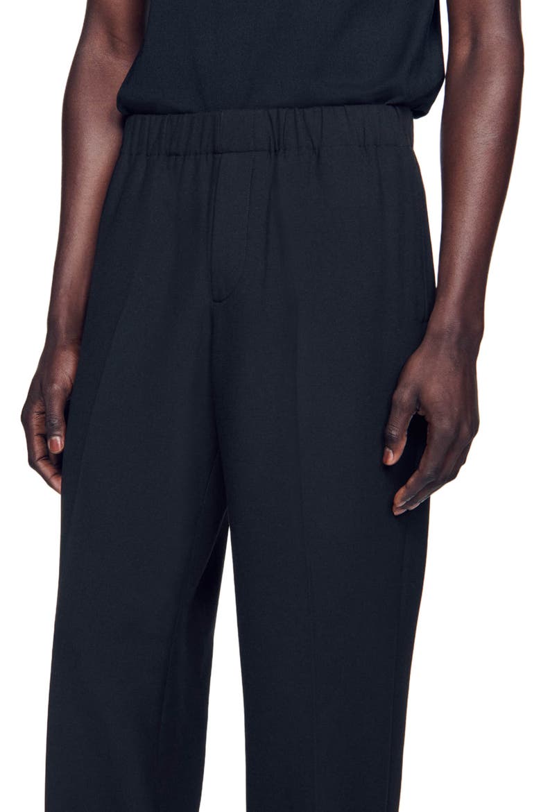 Wide-leg trousers, Alternate, color, Black