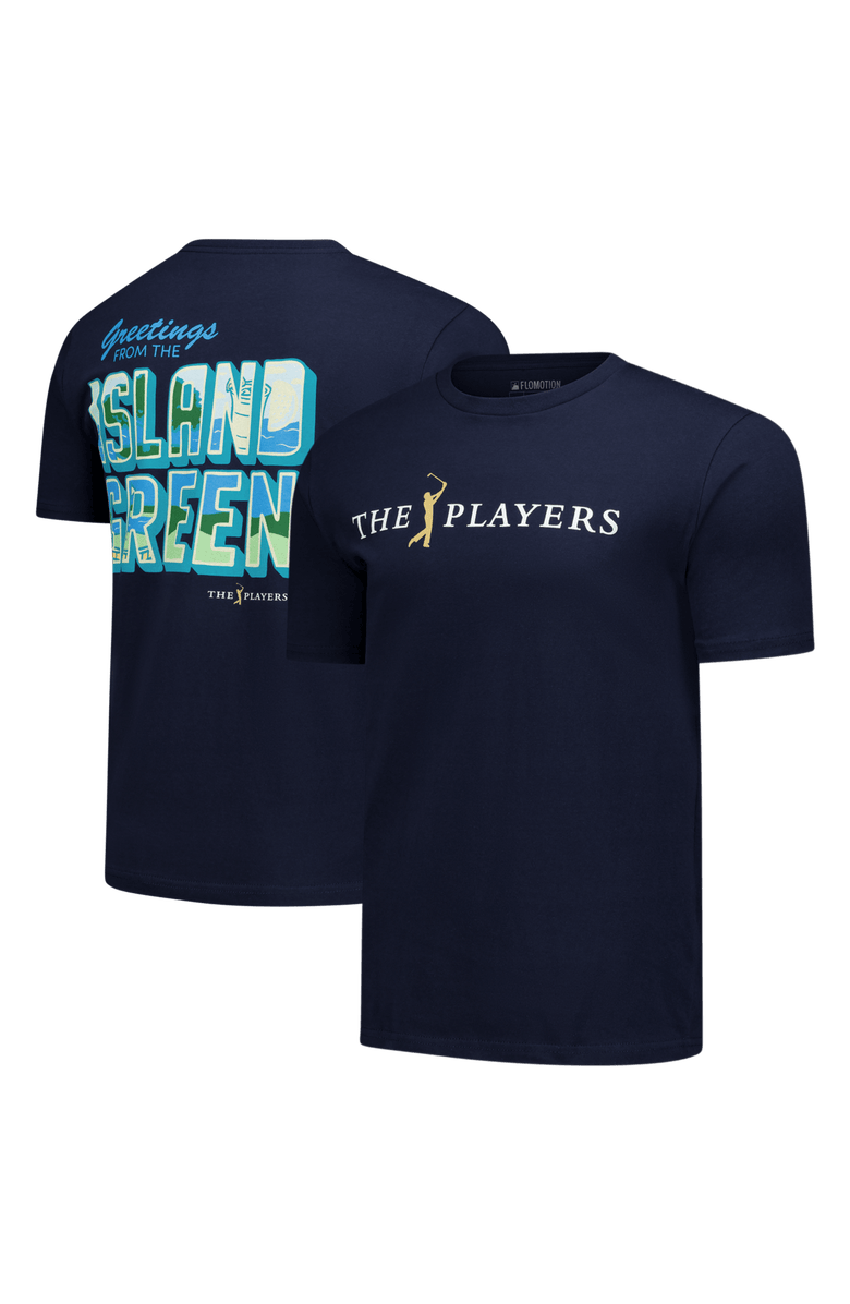 FLOMOTION Unisex Flomotion Navy THE PLAYERS Greetings from the Island Green T-Shirt, Main, color, Navy