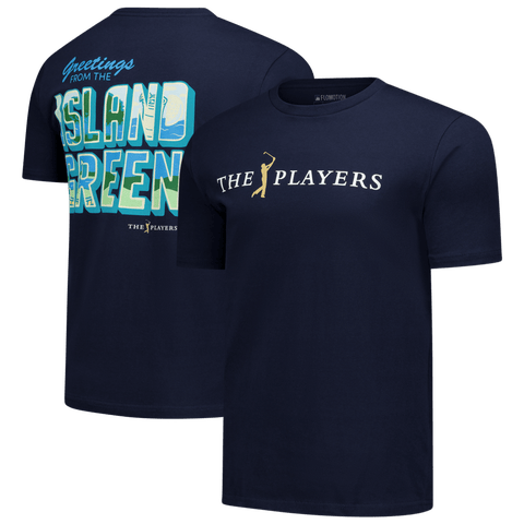 Unisex Flomotion Navy THE PLAYERS Greetings from the Island Green T-Shirt
