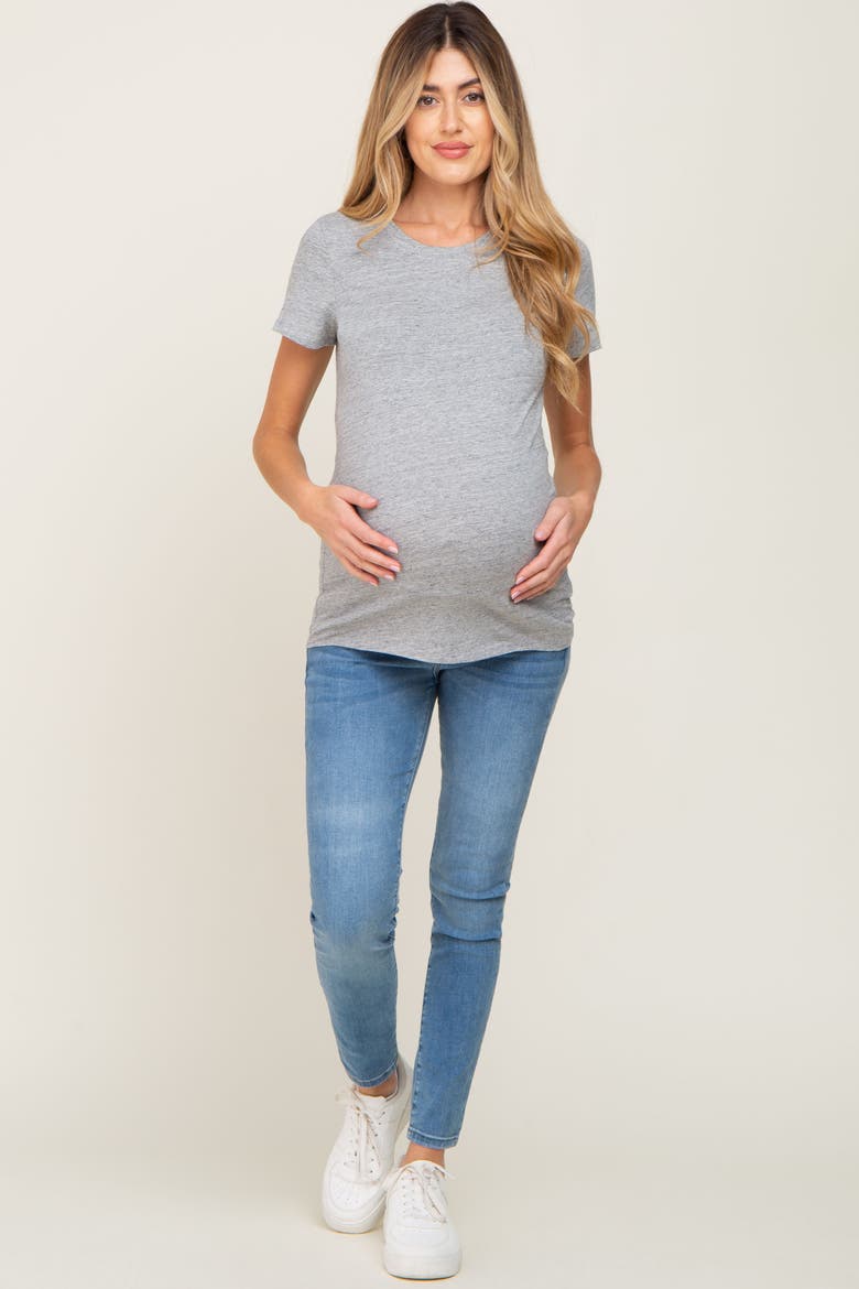 Basic Crew Neck Tee, Alternate, color, Heather Grey