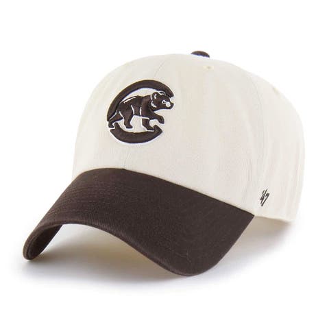 Men's '47  Natural/Brown Chicago Cubs Two-Tone Fashion Clean Up Adjustable Hat