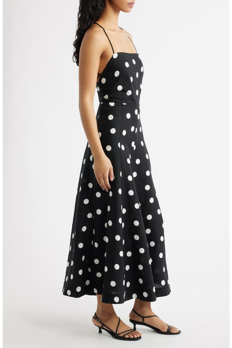 Doty Polka Dot Dress, Alternate, color, BLACK
