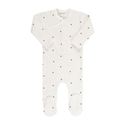 Baby Cotton Ribbed Zipper Footie