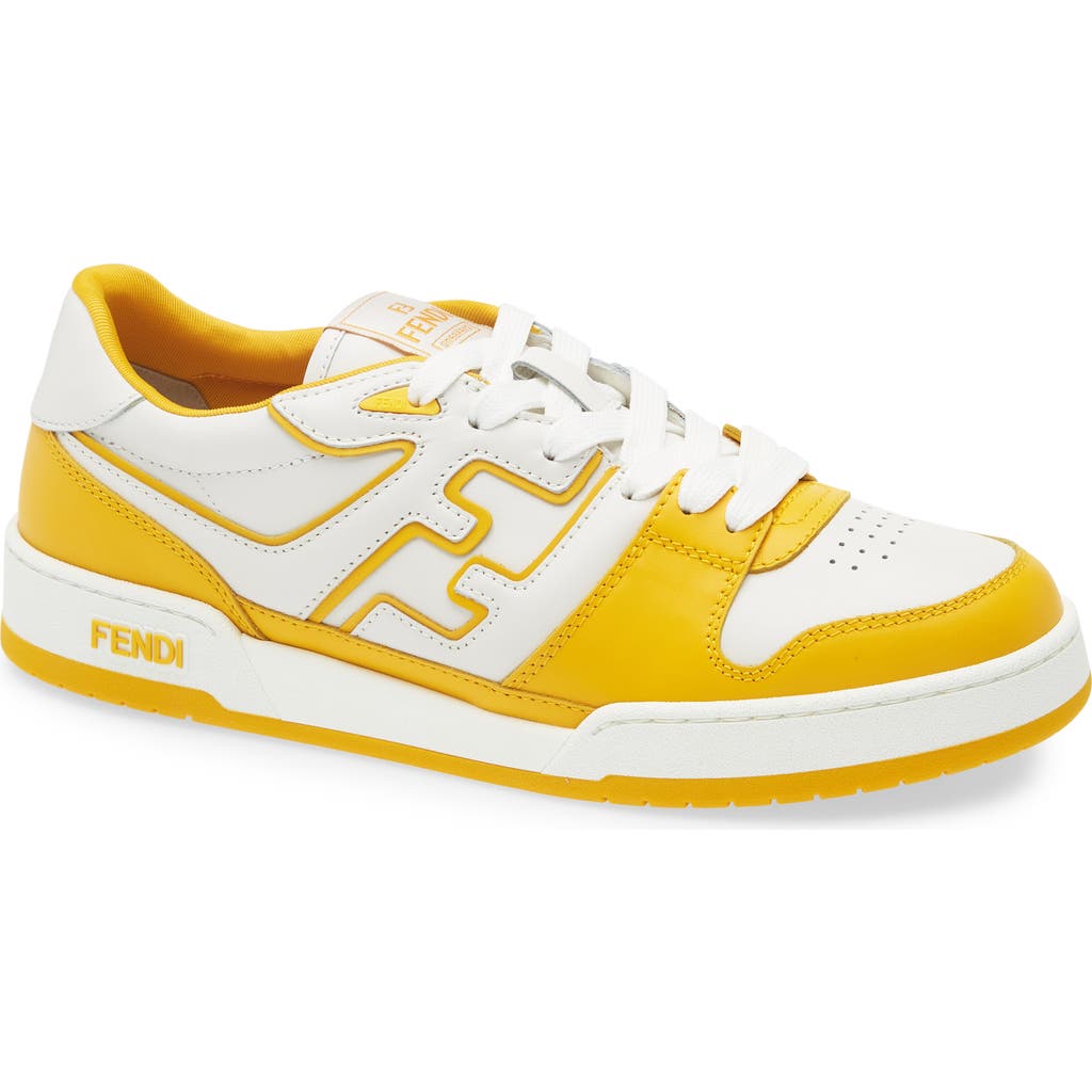 Shop Fendi Ff Match Sneaker In Yellow/white