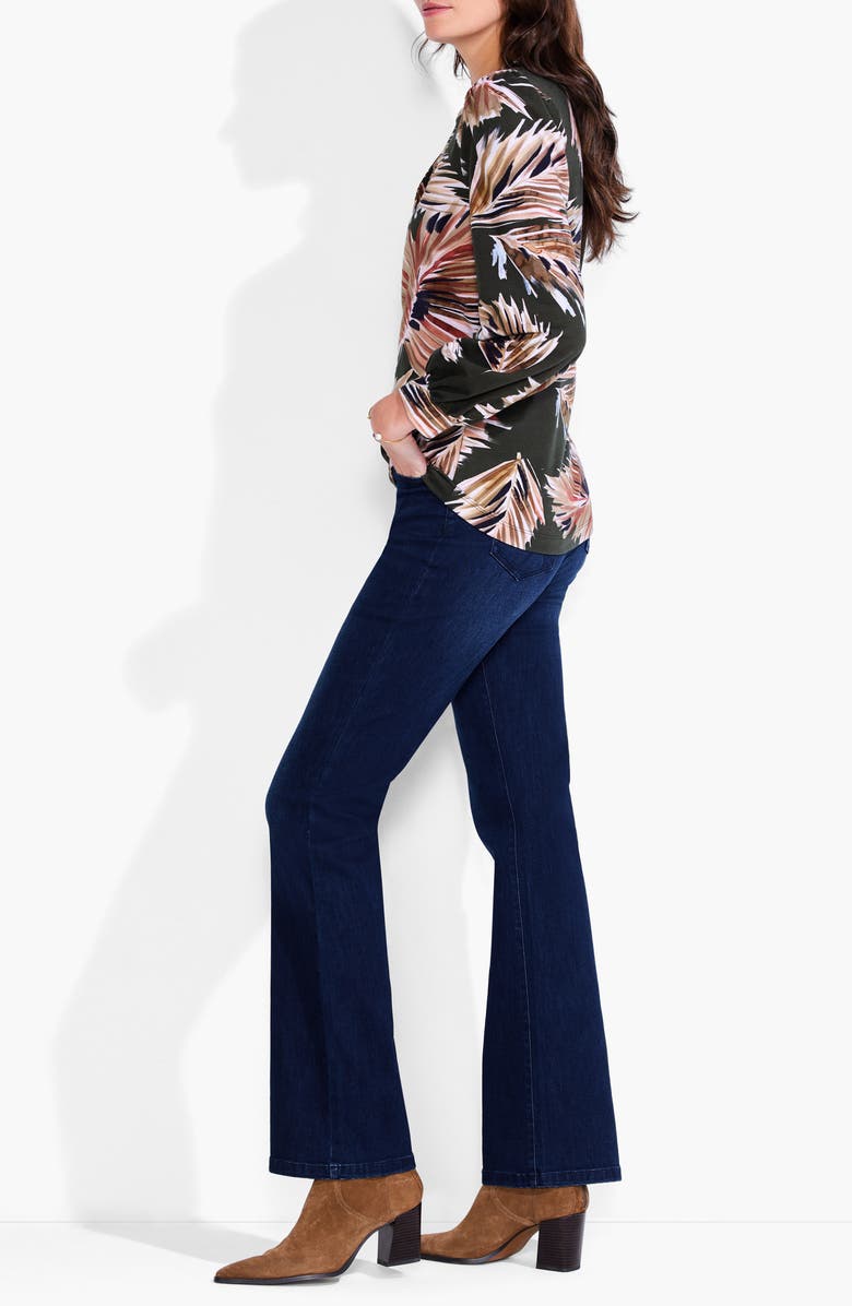 NZT by NIC+ZOE Frond Print Cotton Knit Popover Top, Alternate, color,