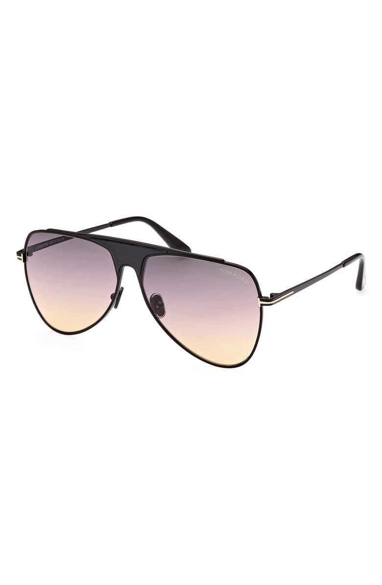 TOM FORD Ethan 60mm Gradient Pilot Sunglasses, Alternate, color,