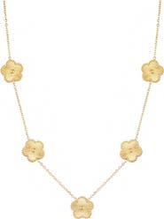 Adornia Tarnish Resistant Flower Station Necklace