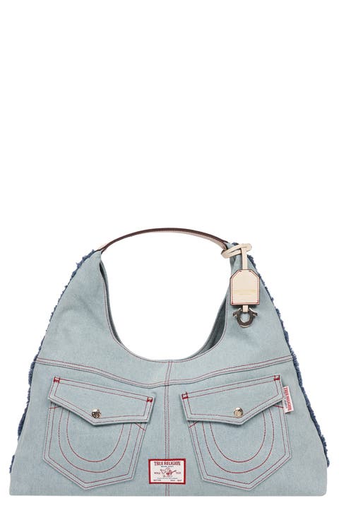 Arden Contrast Stitch Hobo Bag