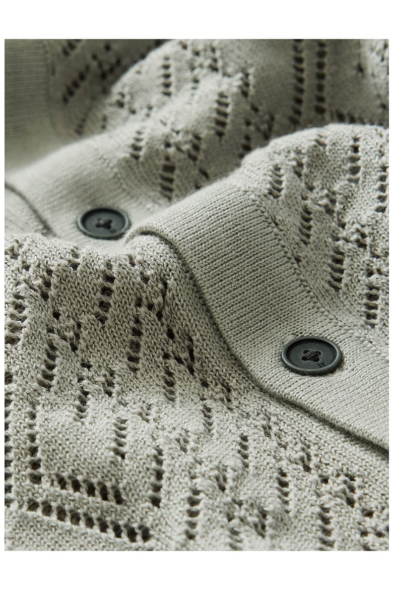 Emil Pointelle Short Sleeve Caridgan, Alternate, color, GREY SKY