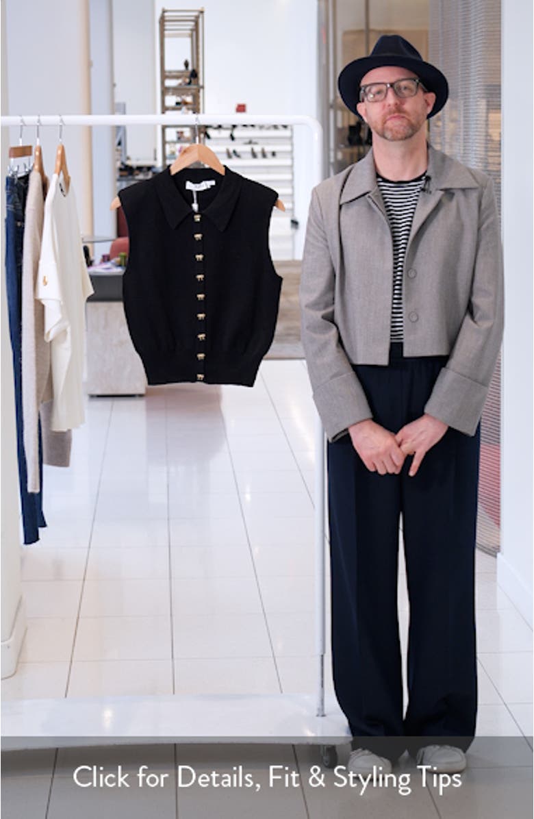 Kori Collared Cotton Sweater Vest, sales video thumbnail