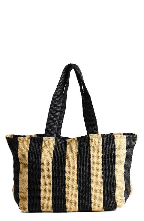 Selia Stripe Straw Tote