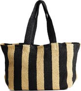 Topshop Selia Stripe Straw Tote