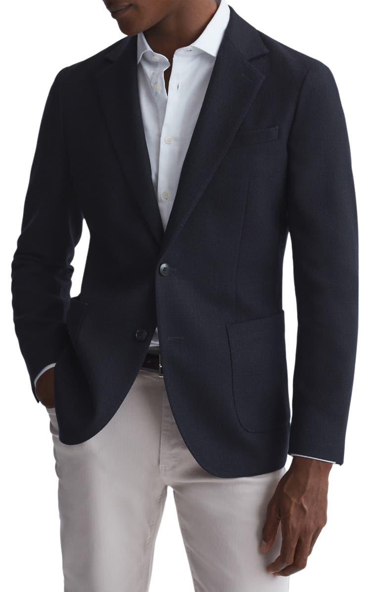 Reiss Ranger Solid Wool Blend Sport Coat, Main, color, 