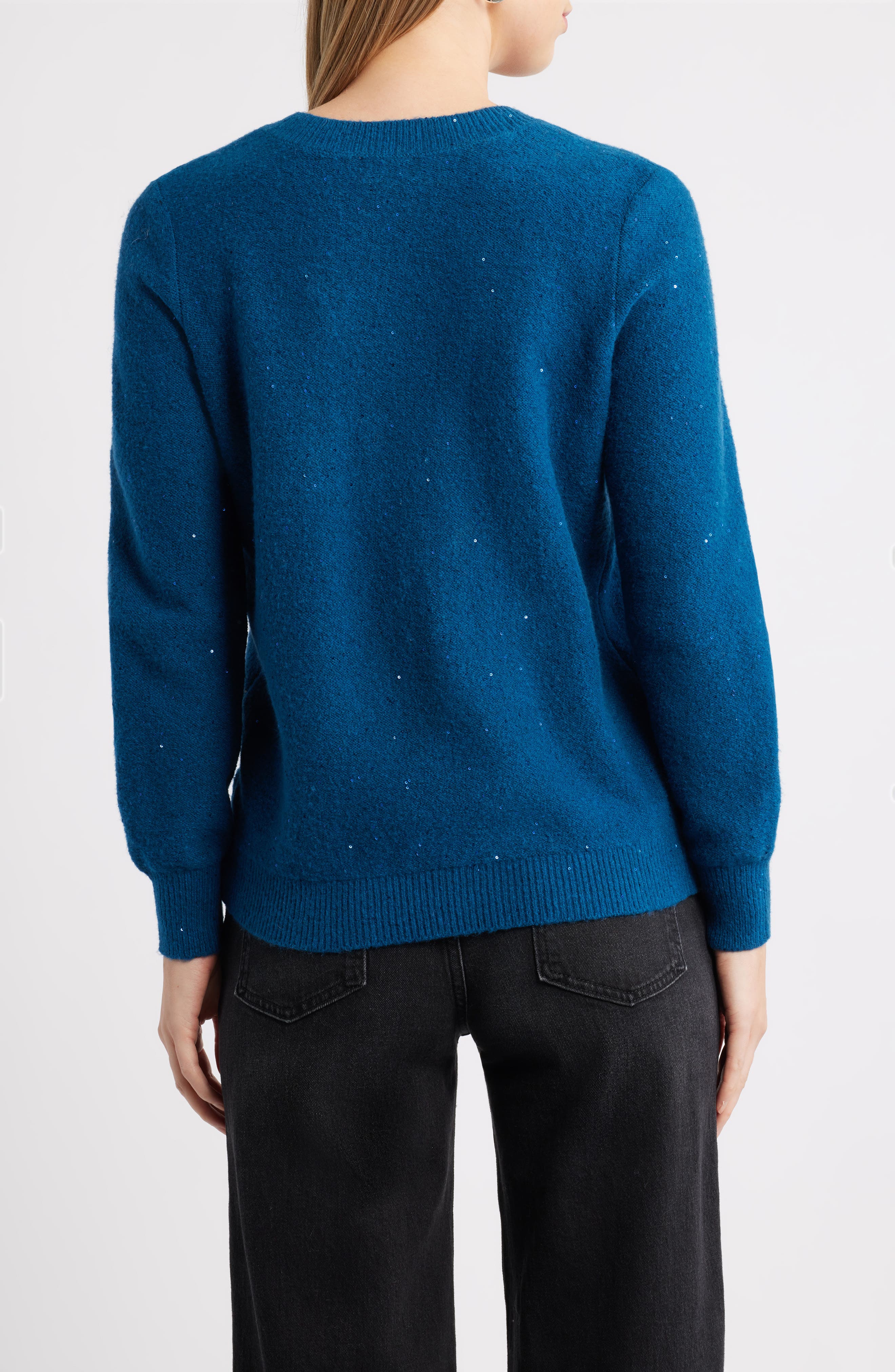 Sequin V-Neck Sweater - image 4