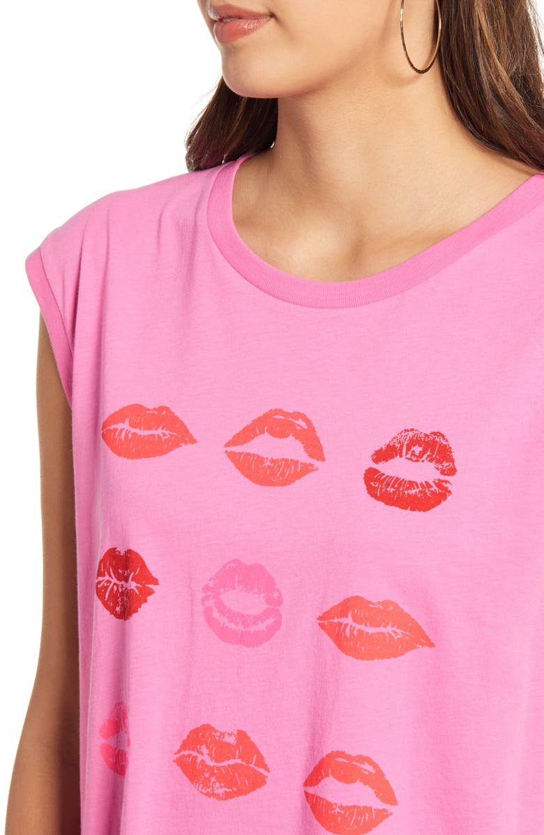 Day Lips Graphic Muscle Tee, Alternate, color, 