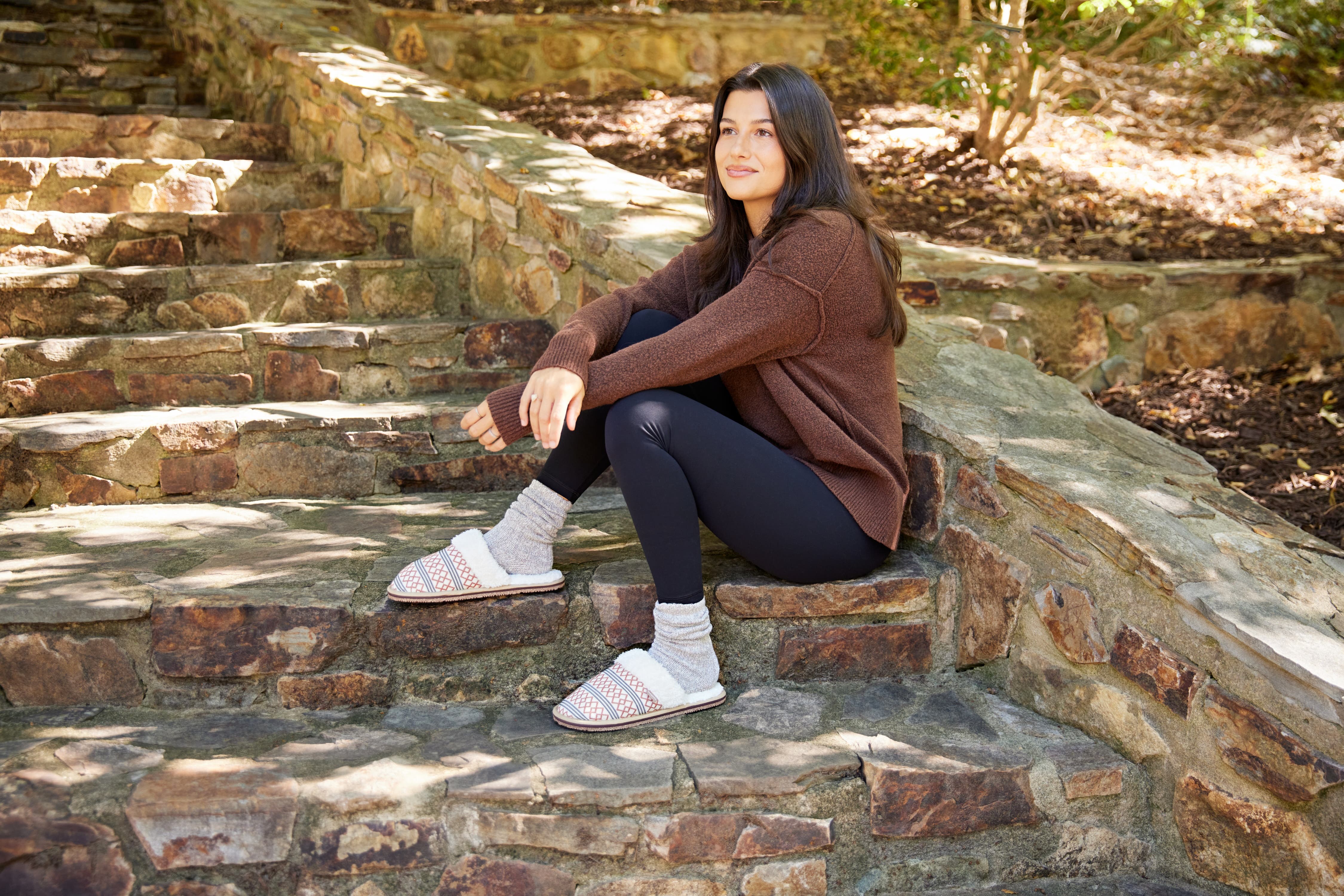 Feelgoodz Women's Mule Slipper Artisan Woven Indoor / Outdoor House Shoes, Alternate, color, Persimmon