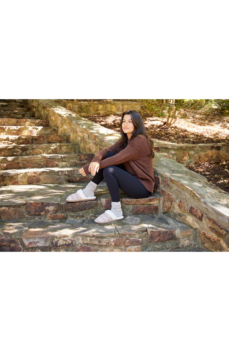 Feelgoodz Women's Mule Slipper Artisan Woven Indoor / Outdoor House Shoes, Alternate, color, Persimmon